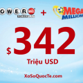 Tổng giá trị hai giải Powerball và Mega Millions đang là $342 triệu USD