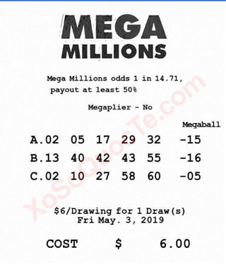 mega millions lottery ticket