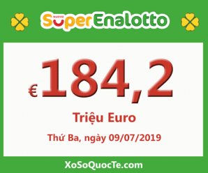 Jackpot của xổ số tự chọn Ý SuperEnalotto tiếp tục tăng cao lên 184.2 triệu Euro