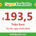 Jackpot xổ số SuperEnalotto chinh phục mốc 193.5 triệu Euro