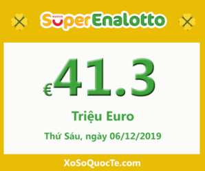 Jackpot của xổ số tự chọn Ý SuperEnalotto hiện đang có giá trị lên 41.3 triệu Euro