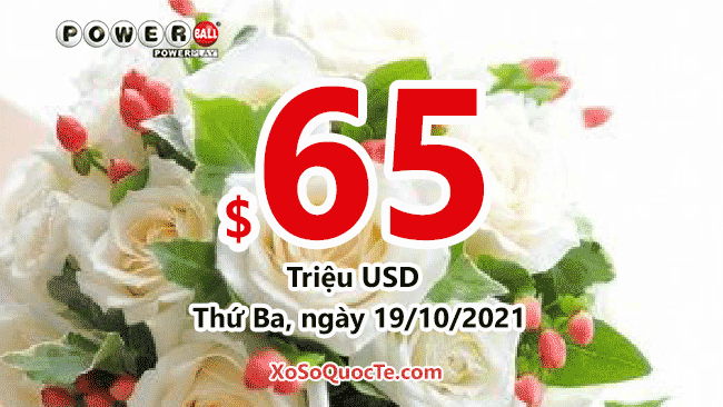 Kết quả ngày 17/10/2021: Xổ số Powerball hấp dẫn với jackpot tăng ...