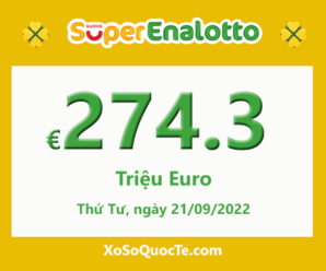 Jackpot chưa có chủ, xổ số Ý SuperEnalotto tăng lên tới €274.3 triệu Euro