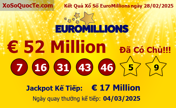 Kết Quả Xổ Số EuroMillions